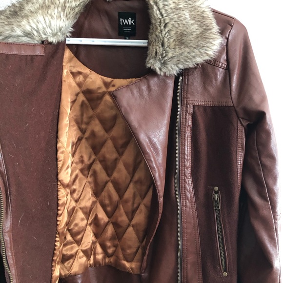 Twik Moto faux leather jacket. Size XS - Picture 6 of 7